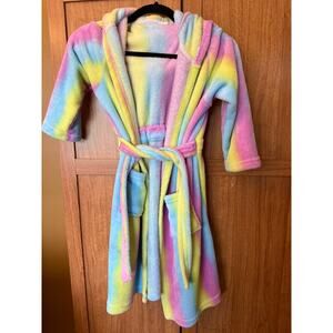 Rainbow Unicorn Hooded Robe Medium 7-8